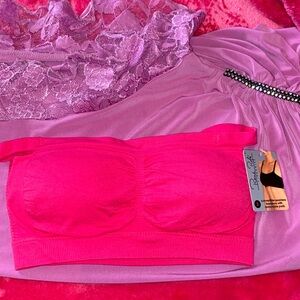 Pink Convertible Seamless Bandeau Bra Tp NWT Size S